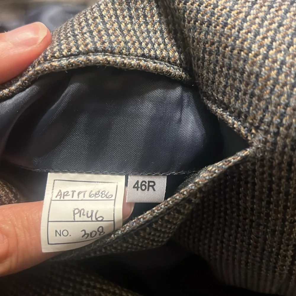 Petrocelli multi color 100% wool men’s single breasted sport coat